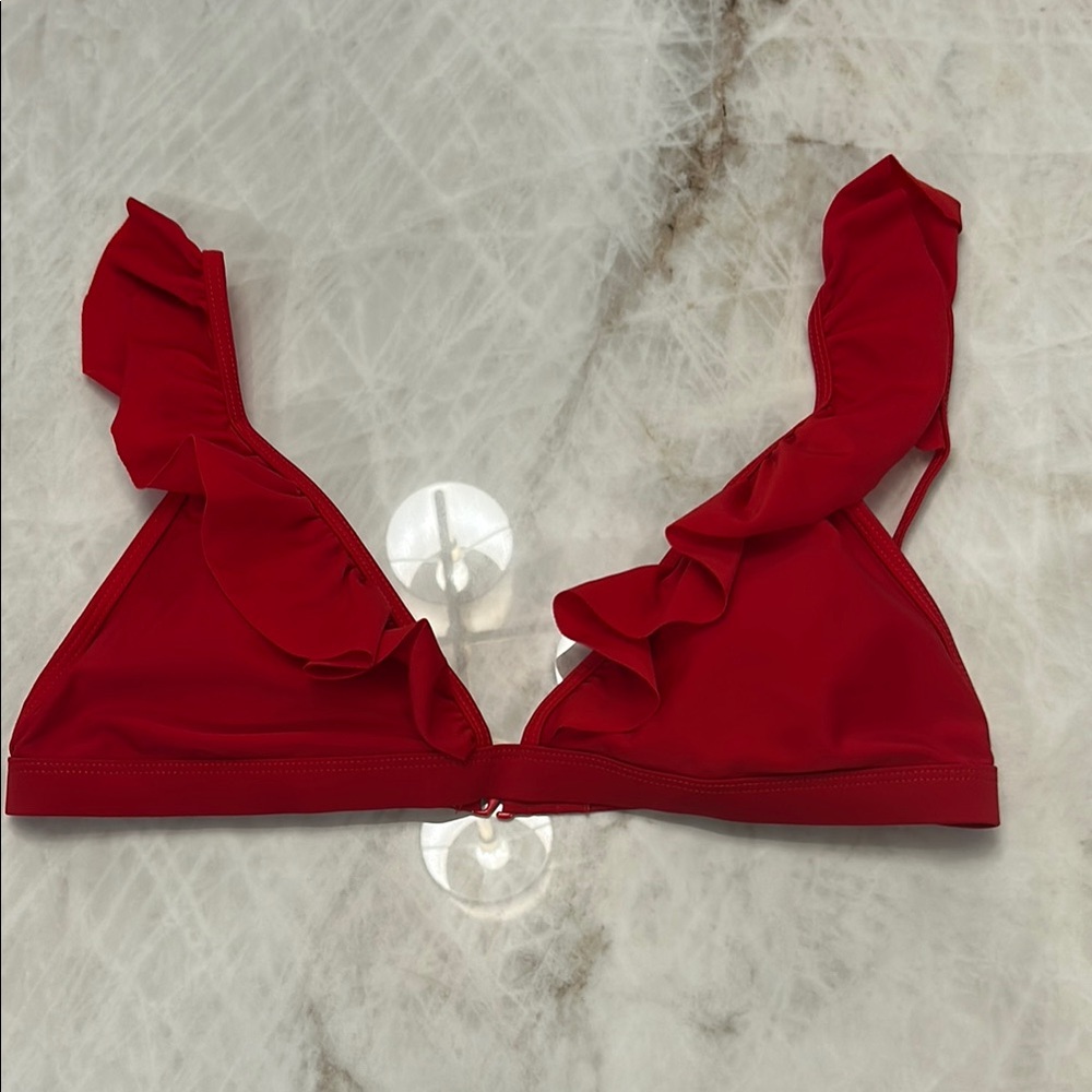 Amazon Red Ruffled Bikini Swimwear - Picture 2 of 7